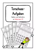 Vorschau - Arbeitsblätter - Torschuss-Aufgaben: Addition und Subtraktion im Zahlenraum 20 - Deckblatt