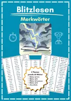Vorschau - Arbeitsblätter - Blitzlesen - Merkwörter - Deckblatt