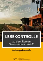 Vorschau - Test - LK/KA: Lesekontrolle zu "Kannawoniwasein" (M. Muser) - inkl. Lösungen - Deckblatt