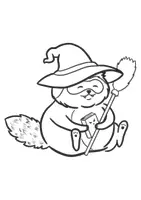 Vorschau - Mal- und Bastelvorlagen - Waschbär Hexe - Clipart Grafiken - Seite 3