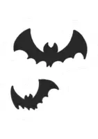 Vorschau - Mal- und Bastelvorlagen - Fledermaus - Clipart Grafiken - Deckblatt
