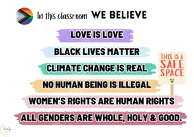Vorschau - Poster - Poster „In this classroom we believe love is love“ Plakat Vielfalt #demokratiestärken - Seite 1
