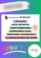 Vorschau - Poster - Poster „In this classroom we believe love is love“ Plakat Vielfalt #demokratiestärken - Deckblatt