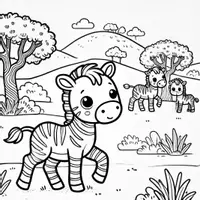 Vorschau - Mal- und Bastelvorlagen - Zebra Ausmalbilder (50 Malvorlagen) inkl. Stundenentwurf (PDF) - Seite 2