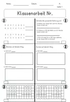 Vorschau - Klassenarbeiten - Mathearbeit Addition&Subtraktion ZR 1000 Klasse 3 - Seite 3
