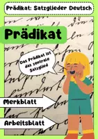 Vorschau - Arbeitsblätter - Prädikat: Satzglieder Deutsch - Merk- + Arbeitsblatt - Deckblatt