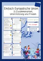 Vorschau - Stundenentwürfe - Einfach EU - 2) Zusammenarbeit, Unterstützung und Frieden - Deckblatt