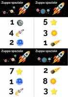 anteprima - Esercizi - Gioco con i numeri Zuppa Spaziale - Pagina 1