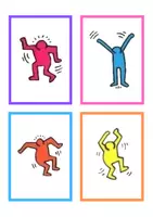 anteprima - Flashcard - Flashcards con omini di Keith Haring - Pagina di copertina