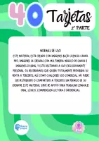 Vista previa - Unidades / Secuencias / Situaciones de Aprendizaje - 40 tarjetas PARTE 2 Lenguaje oral, inferencias, vocabulario y más - página 1