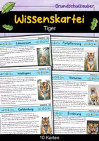 Vorschau - Arbeitsblätter - Tiger MEGABUNDLE - Wissenskartei, Lückentext, Steckbrief, Suchsel - Seite 1
