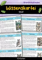 Vorschau - Arbeitsblätter - Wolf MEGABUNDLE - Wissenskartei, Lückentext, Steckbrief, Suchsel - Seite 1