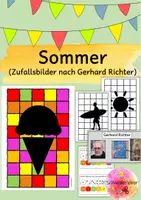 Vorschau - Arbeitsblätter - Kunst: Zufallsbilder nach Gerhard Richter, Sommer - Deckblatt