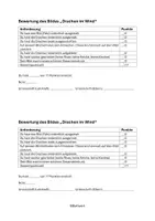 Vorschau - Arbeitsblätter - kleines Kunstprojekt: Drachen im Wind, Anleitung, Kopiervorlagen, Bewertungsbogen - Seite 1