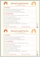 Vorschau - Anderer Materialtyp - Bewertungskriterien für Präsentationen Klasse 3 - Deckblatt