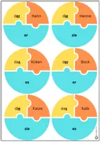 Vorschau - Spiele - Puzzle Personalpronomen zum Üben - Deckblatt