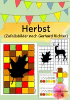 Vorschau - Mal- und Bastelvorlagen - Kunst: Zufallsbilder, Herbst, Gerhard Richter, Künstler - Deckblatt