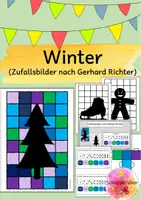 Vorschau - Arbeitsblätter - Kunst: Zufallsbilder Winter, Gerhard Richter, Künstler, kalte Farben #rabattraketenzusalevester25 - Deckblatt