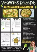 Vorschau - Unterrichtsreihen - Rezept: Vollkornspaghetti mit Lauch (vegan) | Hauswirtschaft & Ernährung | Klasse 5–9 - Deckblatt