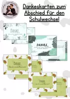Vorschau - Bildkarten - Danke, dass du Teil unserer Klasse warst! - Dankeskarte zum Abschied - Deckblatt