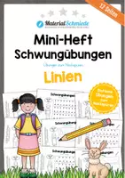 Vorschau - Arbeitsblätter - Schwungübungen: Linien (Mini-Heft) - Deckblatt