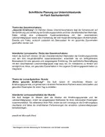 Vorschau - Stundenentwürfe - Materialpaket: Unterrichtsentwürfe inkl. UPP-Entwürfe - Deckblatt