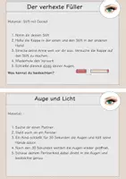Vorschau - Arbeitsblätter - Stationsarbeit mit Experimenten zum Thema "Auge" - Seite 1