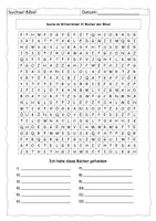 Vorschau - Arbeitsblätter - Suchsel/Gitterrätsel Bibel (3-fach differenziert & mit Lösung) - Deckblatt