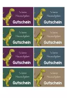 Vorschau - Bildkarten - Hausaufgaben Gutschein (Dinoklasse) - Seite 1