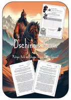 Vorschau - Arbeitsblätter - Dschingis Khan | Mutiger Held der Steppe oder grausamer Tyrann? - Deckblatt