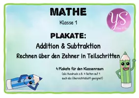 Vorschau - Poster - Mathe: Klasse 1 Plakate zum Zehnerübergang - Seite 1