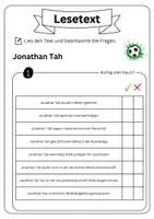 Vorschau - Arbeitsblätter - Leseverständnis - Jonathan Tah + Lösungen - Seite 2
