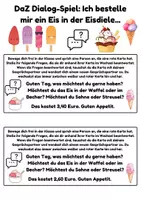 Vorschau - Fördermaterial/Inklusion - Dialog-Spiel DaZ Ich bestelle mir ein Eis in der Eisdiele - Deckblatt