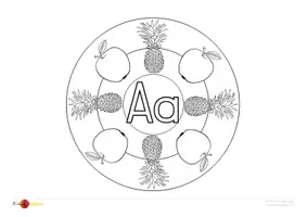 Vorschau - Mal- und Bastelvorlagen - Buchstaben-Mandalas ABC - Seite 1