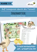 Vorschau - Stundenentwürfe - Lesespurgeschichte: Tiere auf dem Bauernhof - Deckblatt
