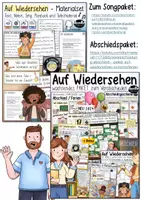 Vorschau - Arbeitsblätter - "Auf Wiedersehen" - MP3 Lied Minimusiker + Lyrics & Lückentext - Seite 1