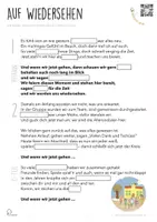 Vorschau - Arbeitsblätter - "Auf Wiedersehen" - MP3 Lied Minimusiker + Lyrics & Lückentext - Seite 3