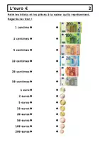 Aperçu - Feuilles d'exercices - Exercices progressifs sur l’euro - Page 2