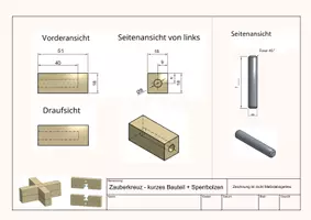 Vorschau - Arbeitsblätter - Werkstück - Zauberkreuz > Holz / Metall > Arbeitsplan + Stückliste inkl. Musterlösung - Seite 3