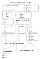 Vorschau - Arbeitsblätter - Grundwissen Mathematik - 5. + 6. Klasse - Deckblatt