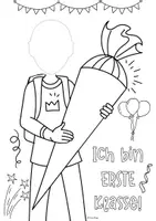 Vorschau - Mal- und Bastelvorlagen - ERSTER SCHULTAG Basteln: Bemale deine Schultüte! Kunstprojekt für die erste Schulwoche #edukiaustria - Seite 1