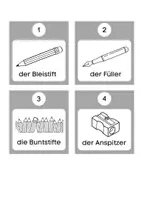 Vorschau - Spiele - Schulsachen und Farben üben (Wortschatz/Akkusativ) - Seite 1