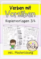 Vorschau - Arbeitsblätter - Vorsilben bei Verben (Kopiervorlagen) - Deckblatt