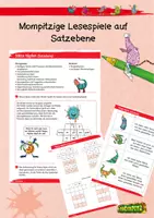 Vorschau - Spiele - Mompitzige Lesespiele auf Satzebene - Deckblatt