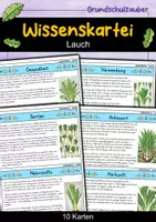 Vorschau - Bildkarten - Lauch - Wissenskartei - Gemüse - Deckblatt