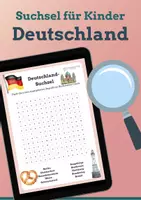 Vorschau - Arbeitsblätter - Suchsel für Kinder: Deutschland - Deckblatt