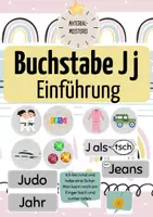 Vorschau - Stundenentwürfe - Buchstabe J j - Einführung, Bild- und Wortkarten - Deckblatt