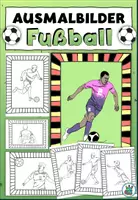 Vorschau - Mal- und Bastelvorlagen - Ausmalbilder Fußball One-Line-Art - Deckblatt