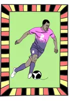 Vorschau - Mal- und Bastelvorlagen - Ausmalbilder Fußball One-Line-Art - Seite 1