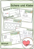 Vorschau - Mal- und Bastelvorlagen - Schere und Klebe: Miniheft zum Schneiden und Kleben - Deckblatt